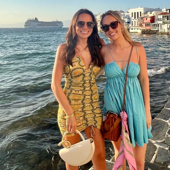 Alexis yellow alva ruched mesh mini dress size small worn once - Picture 4 of 5